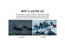 Projetor Inteligente 4k Hd Com Wifi 2.4g E 5g