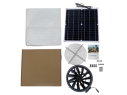 Laxiscreed Ventilador De Exaustão Solar De 30w Para Casa E Escritório Conomiza Energia