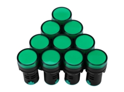 Luz De Sinal Eletrônica Led 24v 22mm Verde Sunflare