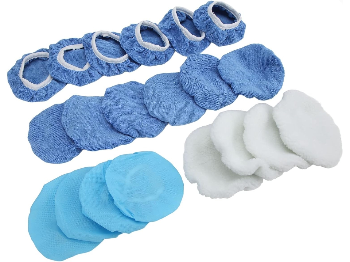 Conjunto De 20 Discos Polimento Microfibra 6 Polegadas Para Carros,