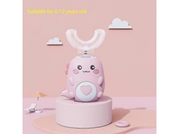 Crianças em Forma de U Escova Dentes Elétrica 360 Graus Inteligente Cartoon Silicone D Entes Automática Recarregá GOKOCO