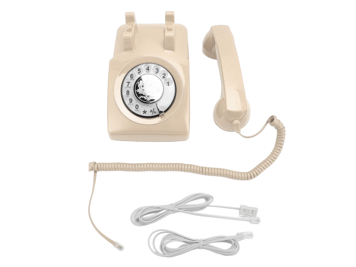 Telefone Fixo Vintage Rotativo Estilo Anos 60