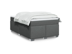 Vidaxl Cama Boxspring Com Colchão 120x190 Cm Tecido Cinzento-escuro