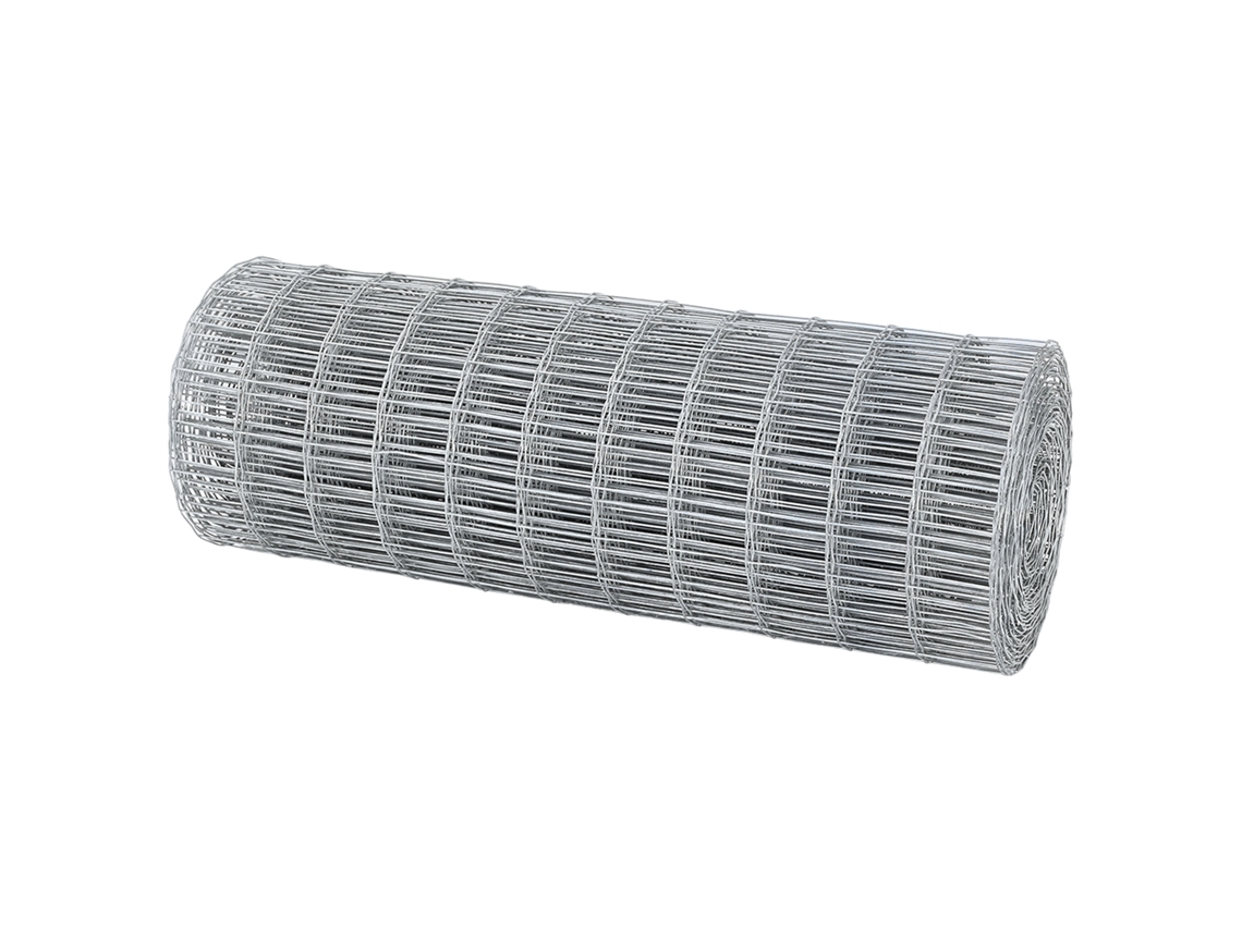 Cerca Euro De Ferro Galvanizado Durável Vidaxl Prateado Aço (2500x0.2x40 Cm)