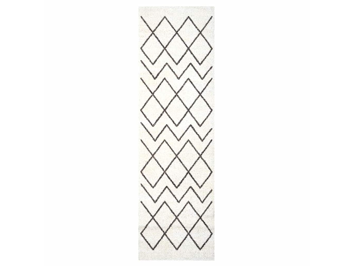 Conjunto 1 Tapete De Cozinha Vidaxl Branco Veludo (150 X 45 Cm)