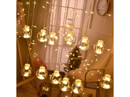Cortina de Luz Led, Bola Dos Desejos, Coração de Menina, Quarto Romântico BRILVIBERA