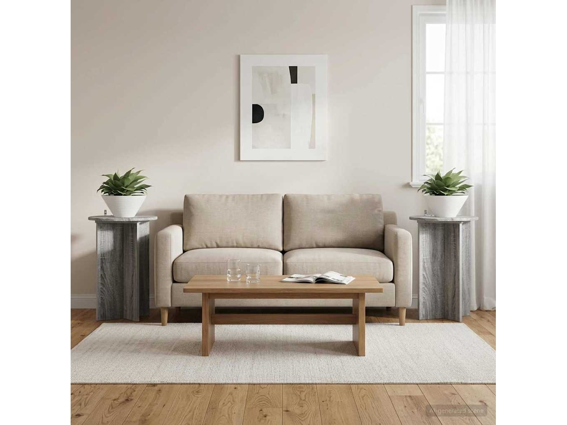 Vidaxl Suporte Para Plantas 2 Unid. Sonoma Cinzento Ø40 X 60 Cm