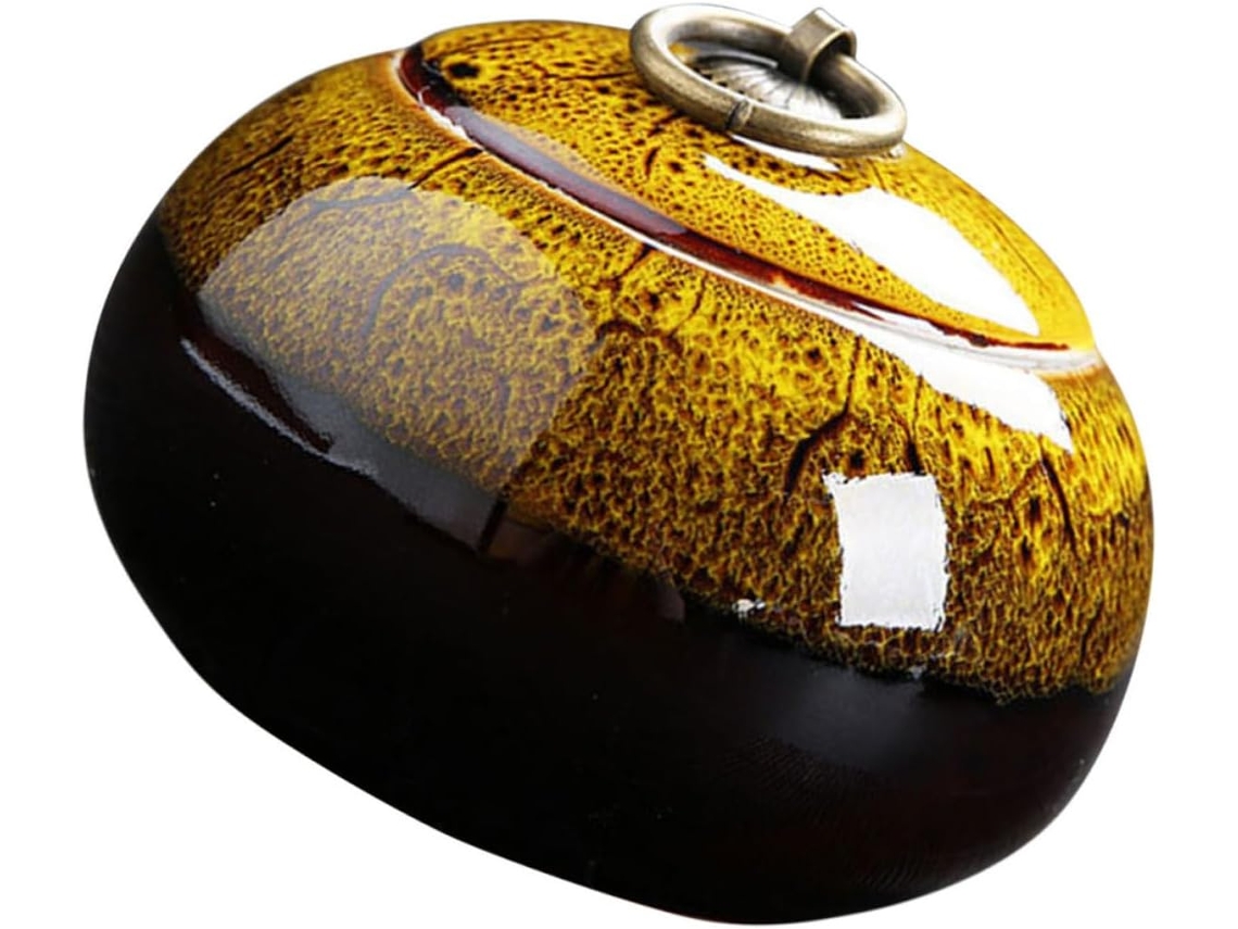 Pote De Cerâmica Ushobe Para Armazenamento Chá, 85g, Com Tampa Hermética, Design Portátil E Capacidade De 260ml, Ideal