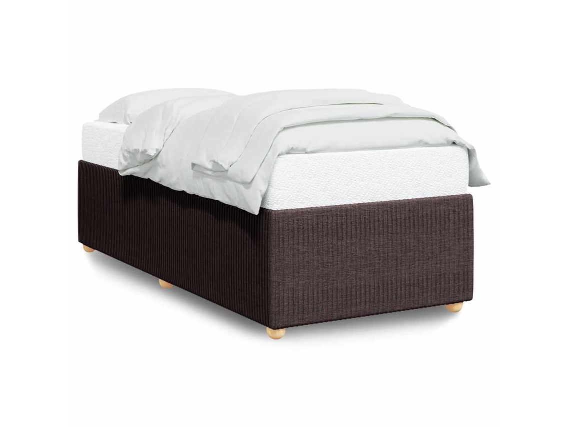 Estrutura de Cama Tecido Castanho Escuro MAISON EXCLUSIVE (90x200 cm)