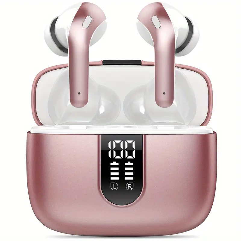 Fone de Ouvido Estéreo Tws Bluetooth de Dois Canais Rose Gold GODTVAGT