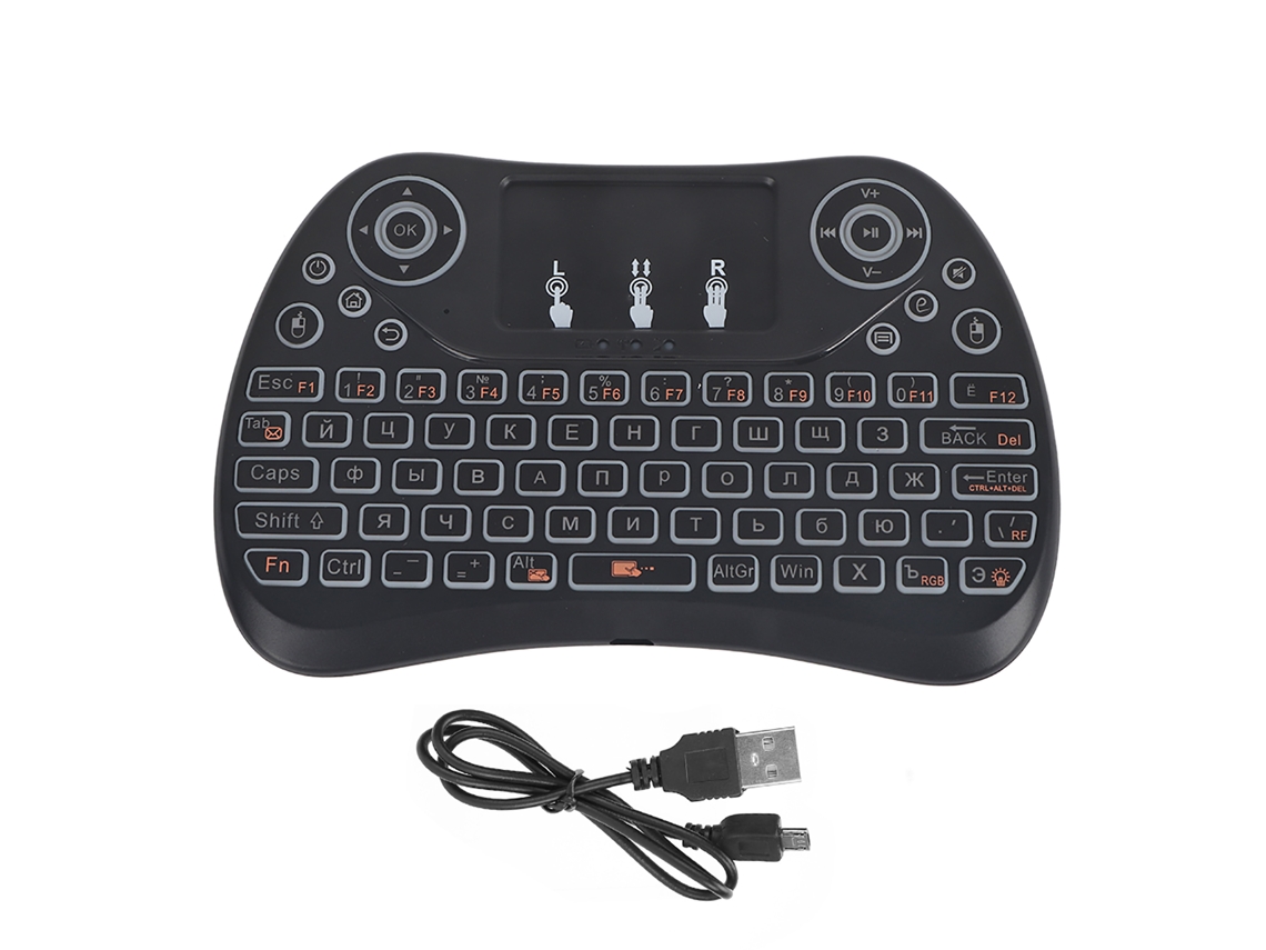 Teclado Mini para Smart Tv LAXISCREED 2.4g Brilhante 7 Cores