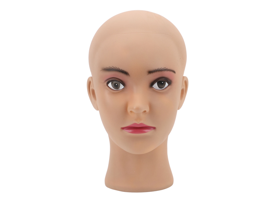 Modelo De Cabeza De Maniquí Calvo Para Prácticas De Belleza