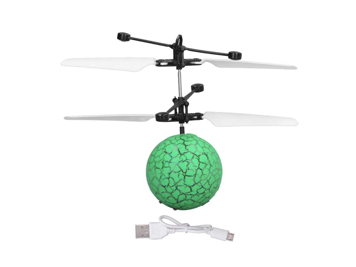 Business bola Voadora com Luzes Led, Carregamento Usb, Brinquedo Interativo para Interior e Exterior, Verde | S/MARCA