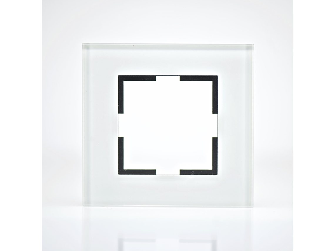 Placa de Acabamento de Vidro Branco 1 Post 84X87X10Mm