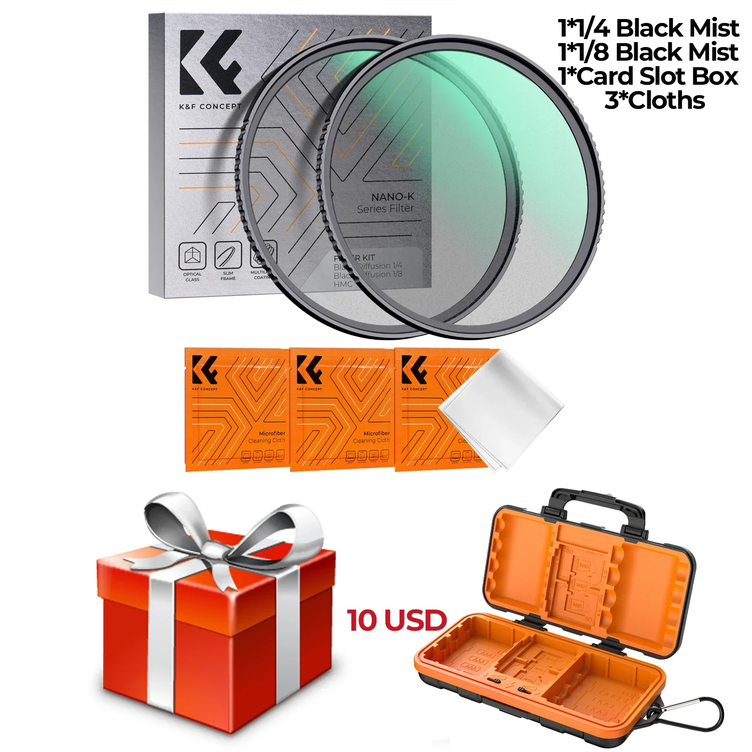Filtro De Difusão Black Mist 1/4 1/8, 49mm, Com Caixa