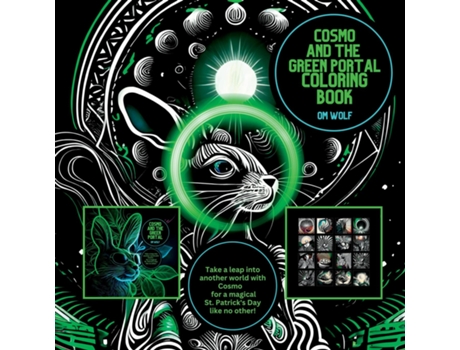 Livro Cosmo and the Green Portal Coloring Book de OM WOLF (Inglês)