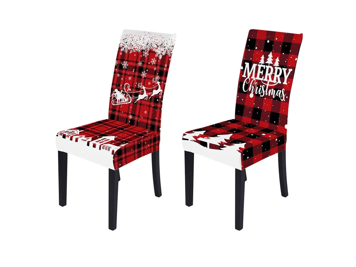 Laxiscreed Capa De Cadeira Natal Com Estampas De Rena E Boneco De Neve, Design Elástico Para O Natal