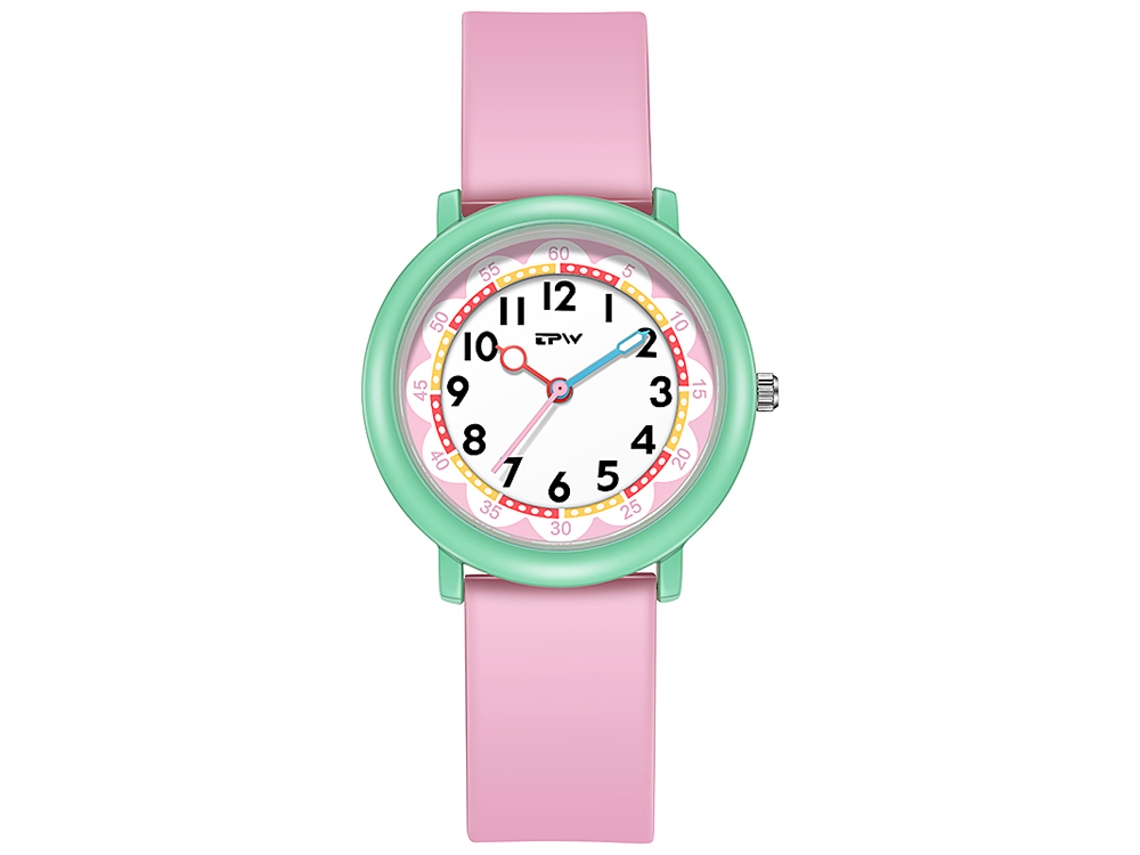 Relógio Infantil De Quartzo À Prova De Água Modelo Flex Rosa Techkidz