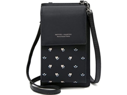 Bolsa Transversal Feminina De Couro Para Celular Com Porta-cartões E Cordão Ajustável