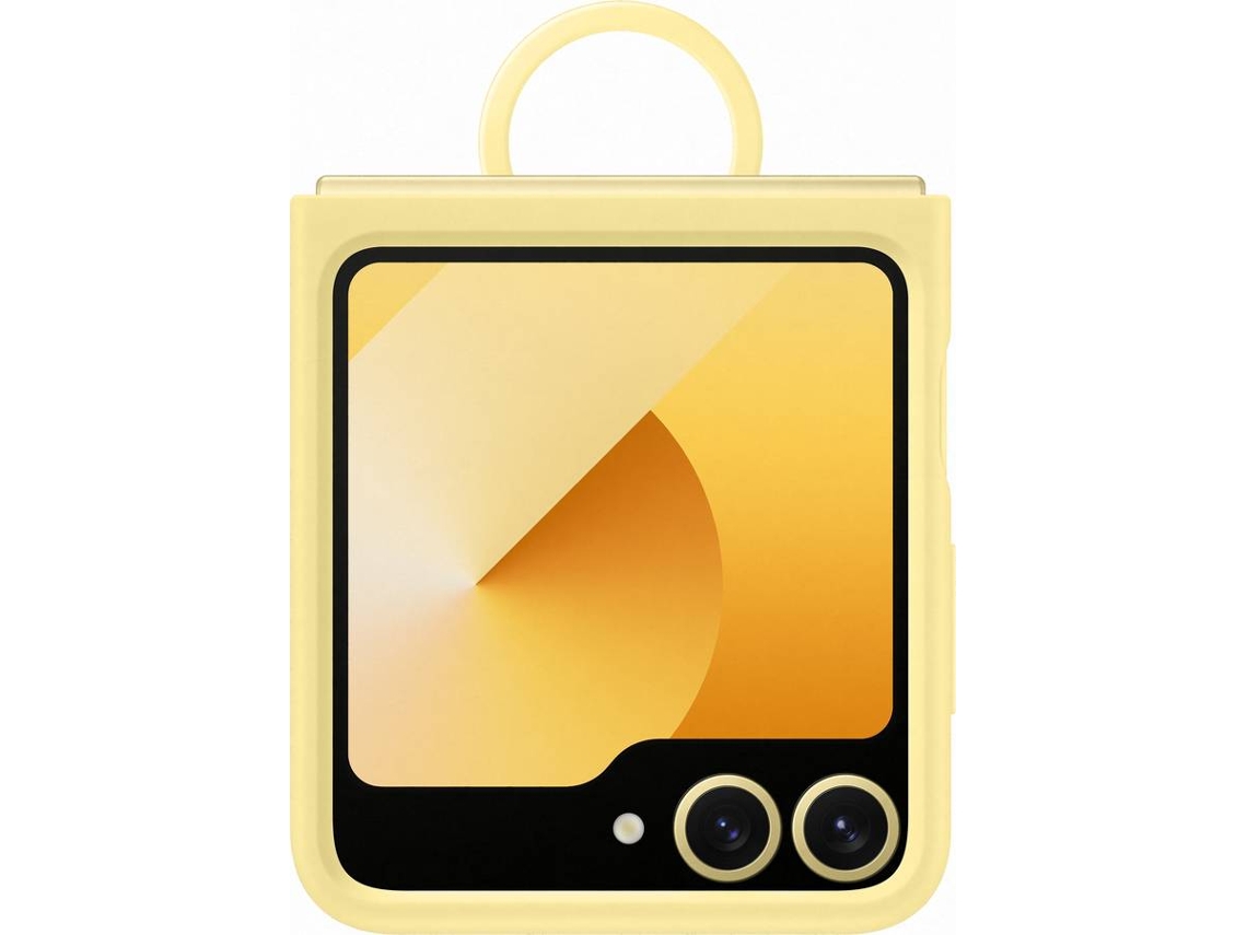 Capa SAMSUNG de Silicone com Anel Z Flip 7 FE / Z Flip 6 (Amarelo)