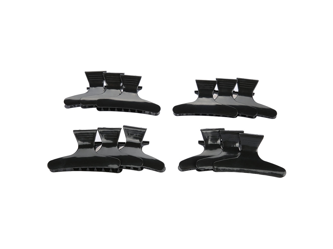 12 Peças/conjunto De Grampos Para Cabelo Pretos Em Forma De Pata, Ferramenta De Cabeleireiro Other