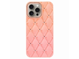 Capa Para Iphone 14 Pro Com Decoração Em Strass E Capa Emborrachada De Tpu
