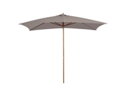 Guarda sol de Jardim de Madeira Impermeável 2x3m com Capa Removível de Poliéster, Cinza CHEZMOI