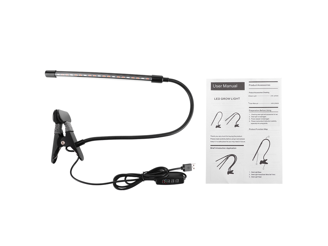 Lâmpada de Crescimento Led de 10w Clip on para Plantas | S/MARCA