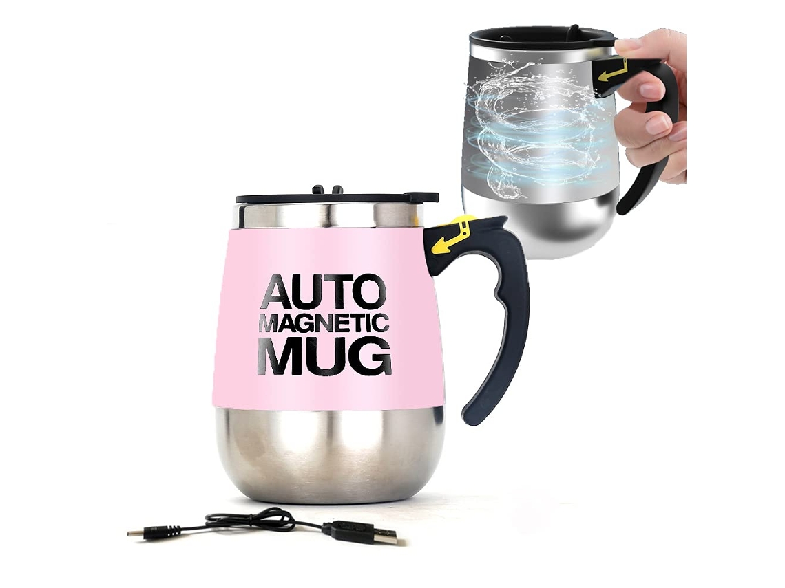 Copo Misturador Magnético POLCTRADINGSHOP (390ml, rosa)