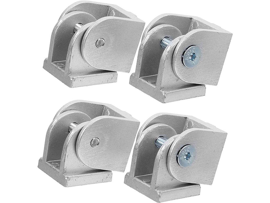 Conjunto De 4-conectores Metálicos Flexíveis Com Junta Giratória Beaupretty Para Perfis Alumínio Extrudado, Junta De