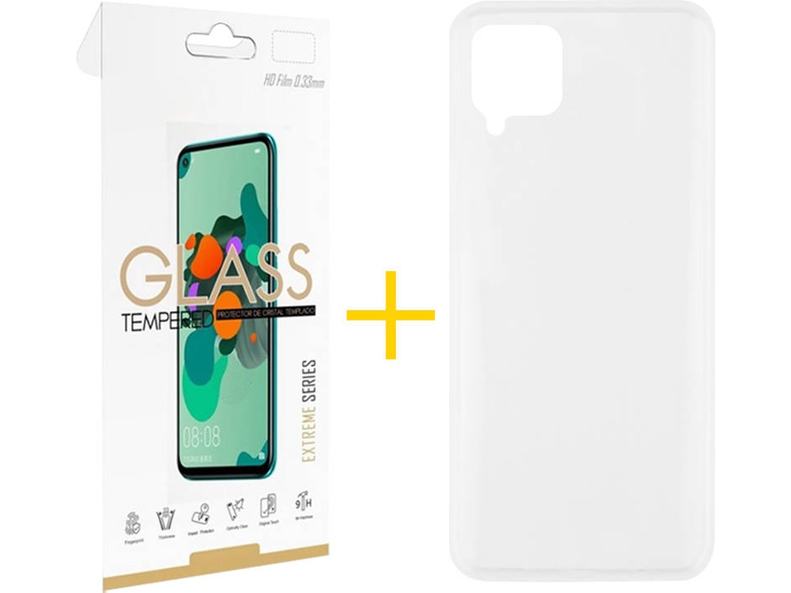 Kit Capa e Película Samsung Galaxy A22 4G SKYHE Liso (Transparente)