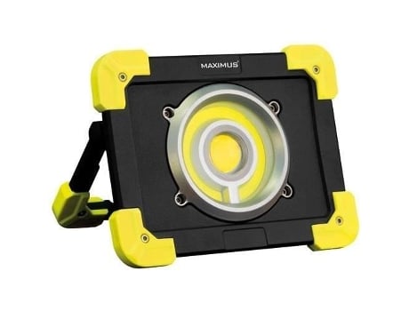 Projetor Portátil Maximus Recarga Usb Luz Led 20w 1800 Lumens Ipx5 Preto E Amarelo