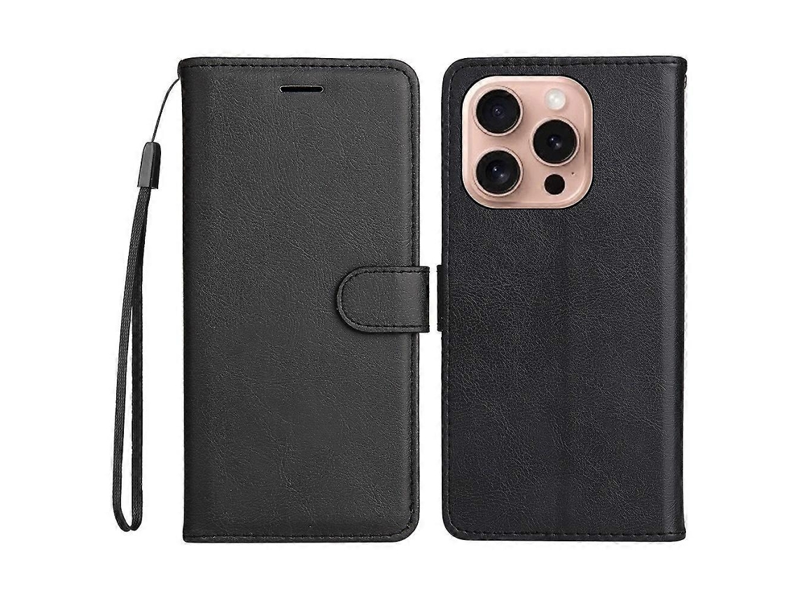 Capa Protetora De Couro Kt Leather Series-2 Para Iphone 16 Pro, Cor Sólida, Capa Para Celular