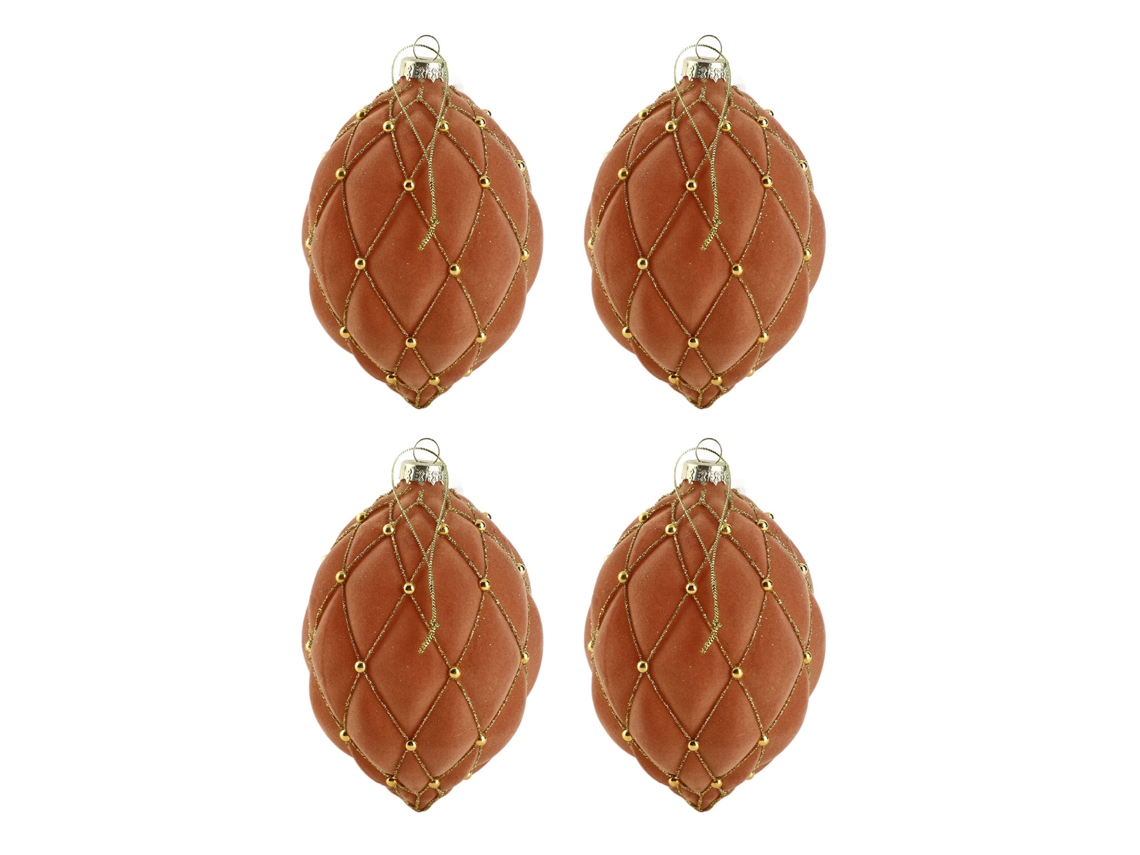 4pcs Bolas de Natal decorativas para árvore de Natal suspensas 10cm de Natal para casa | S/MARCA