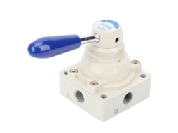Válvula Pneumática Laxiscreed 4hv210-08 De 4 Posições E 2 Vias Para Operação Manual