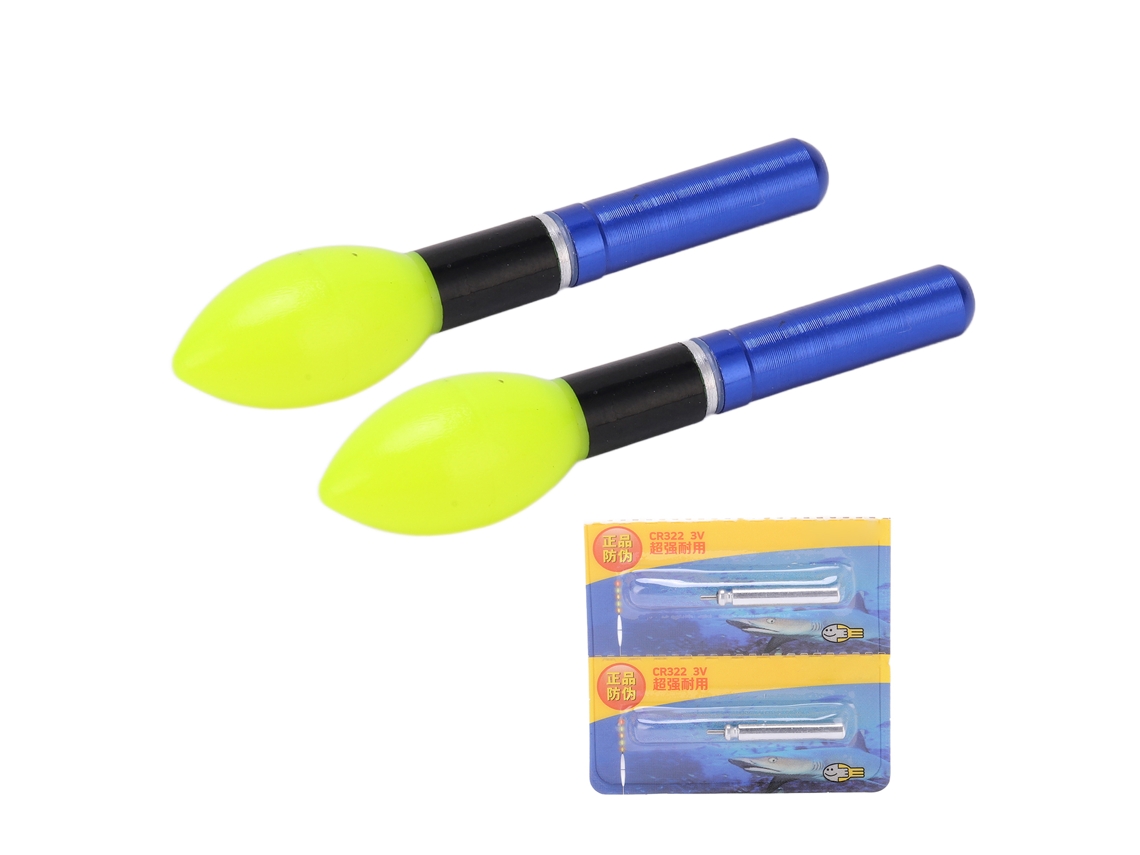 Flutuadores de Pesca Led para Noite Azul 2un