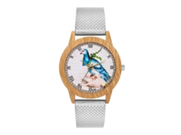 Reloj De Cuarzo Unisex Con Correa De Silicona, Dial Redondo, Casual Y Fashion (plateado)