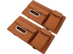 Conjunto de 2 prendedores para guardar óculos de sol no carrinho, revestidos em couro PU antirrisco.