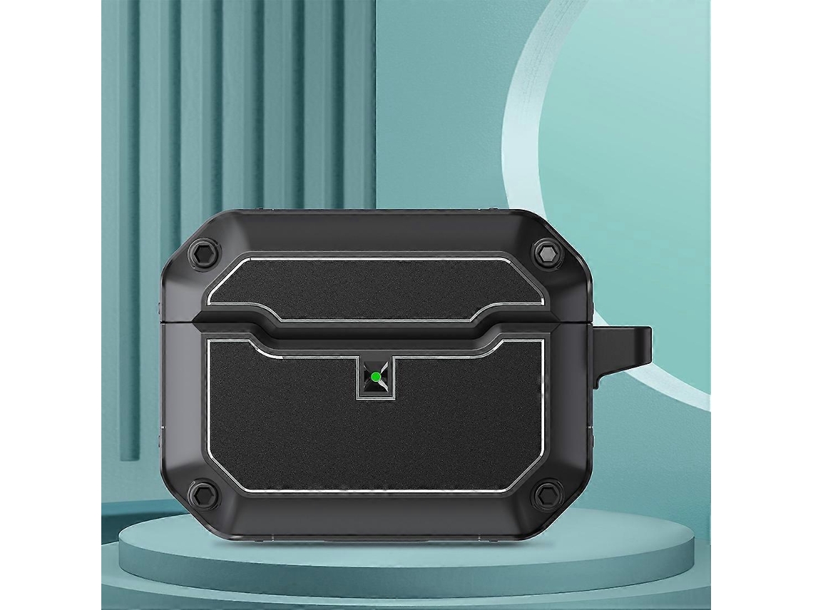 Capa protetora de TPU com gancho para fone de ouvido e sistema de absorção de impacto para AirPods Pro GIECY (vermelha)