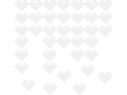 Conjunto 100 Adesivos Parede Formato Coração Acrílico Prateado Decorativos Autoadesivos Portas Banheiros GOKOCO