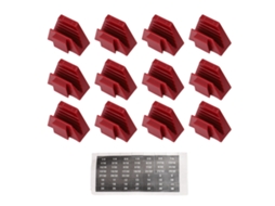 Organizador Magnético para Chaves de Cano Modular Personalizável 12pcs Rack Abs para Caixa de Ferramentas Vermelho | S/MARCA