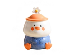 Caneca Patinho Divertida 3d, De Cerâmica Fofa Para Café Com Colher E Tampa, Kawaii, Animal Mulheres Meninas, Ideia Presente Fofo A Aquaforge