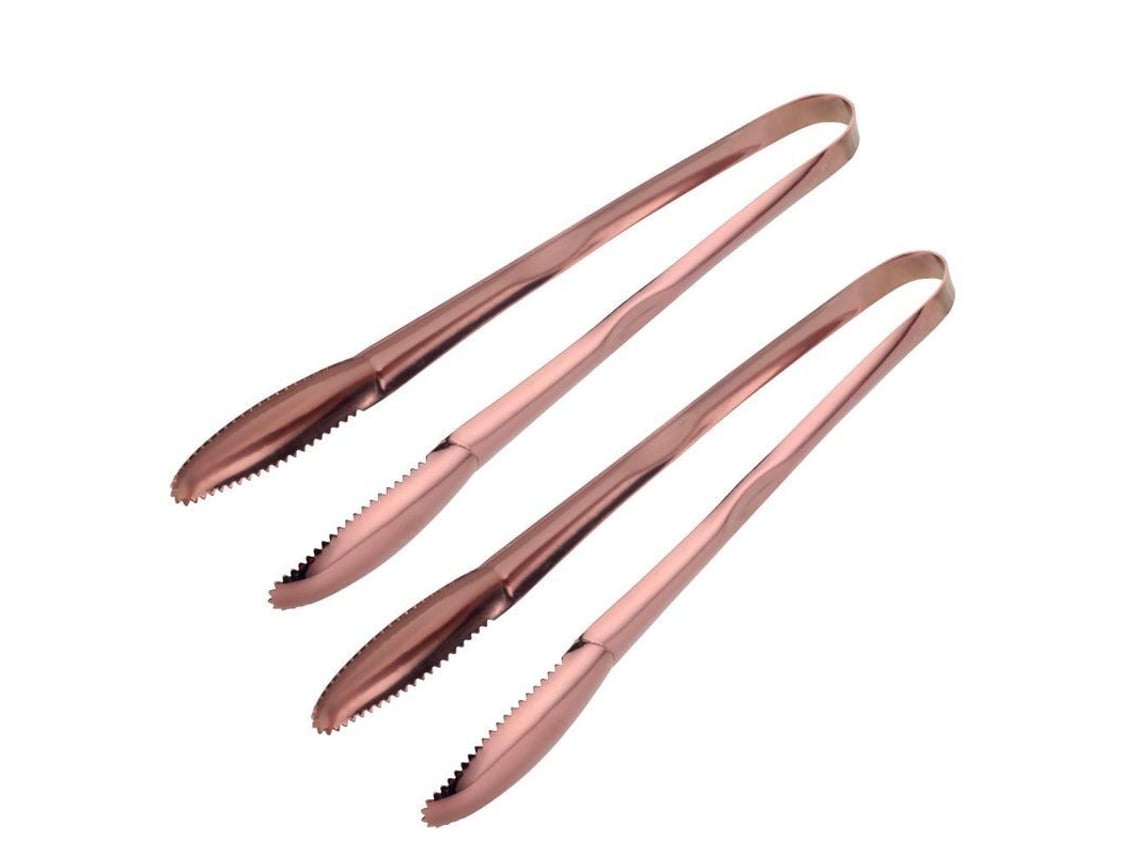 Pinça de cozinha Rebe-304 em aço inoxidável com cabo antiderrapante, 23 cm (9 polegadas), conjunto com 2 peças.