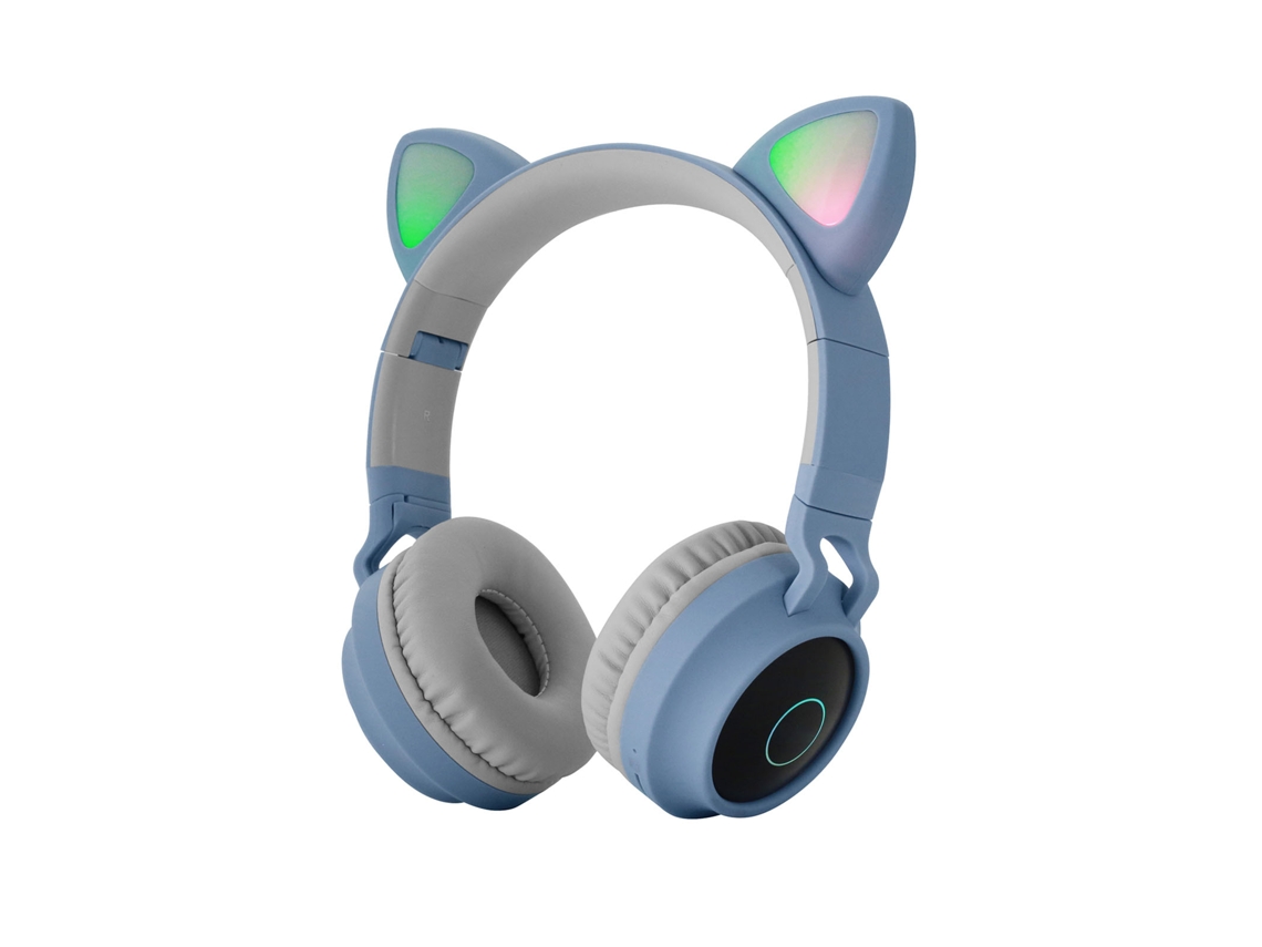 Fone de Ouvido Orelhas de Gato Brilhantes Bluetooth 5.0 Plegável com luzes 7 cores | S/MARCA
