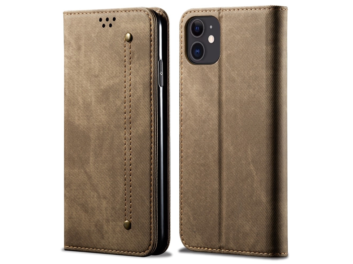 Capa Inch Para Iphone 13 Pele Sintética Laranja
