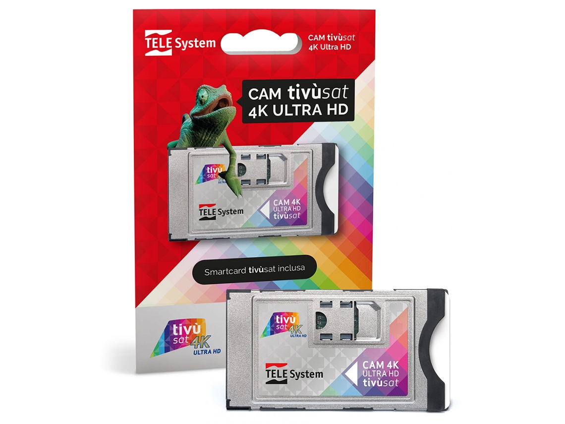 Tv TELE SYSTEM Cam Tivùsat 4K Ultra Hd com Cartão Tivùsat Channel Zone Dazn Ativado