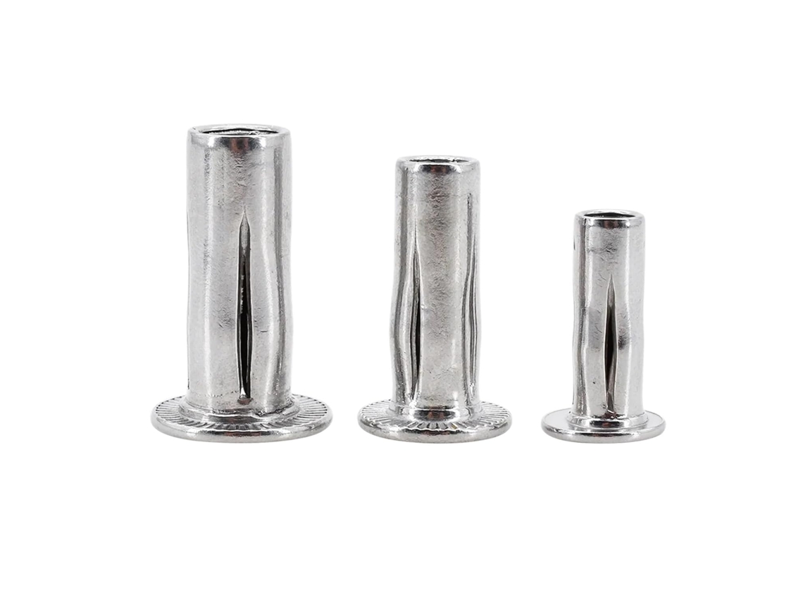 Porca De Rebite Expansão, Porcas Com Inserto Ranhurado, Aço Inoxidável