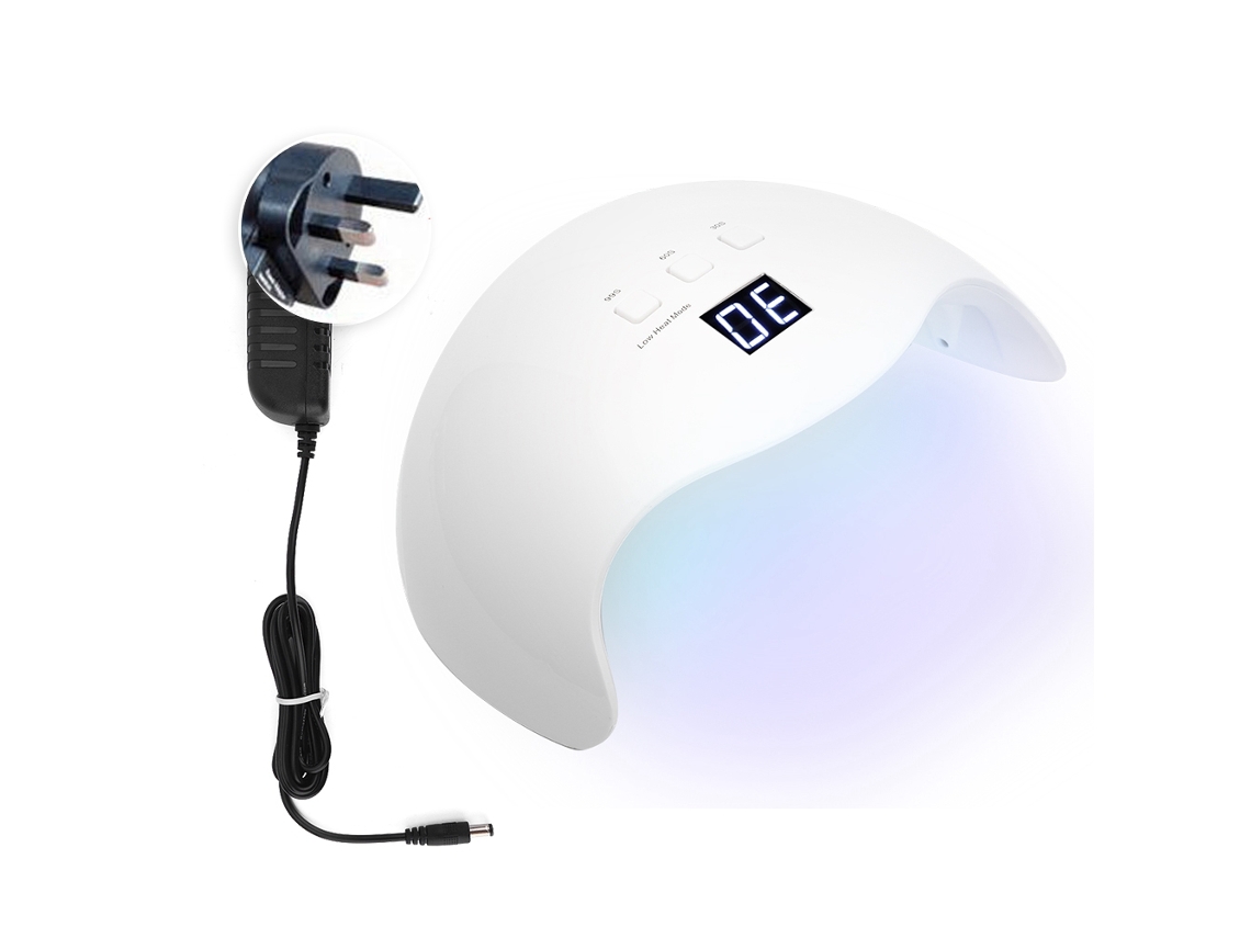 Lâmpada Inteligente De 48w Para Secar Esmaltes De Unhas Com Configuração De Tempo E Tela Digital Uv Led