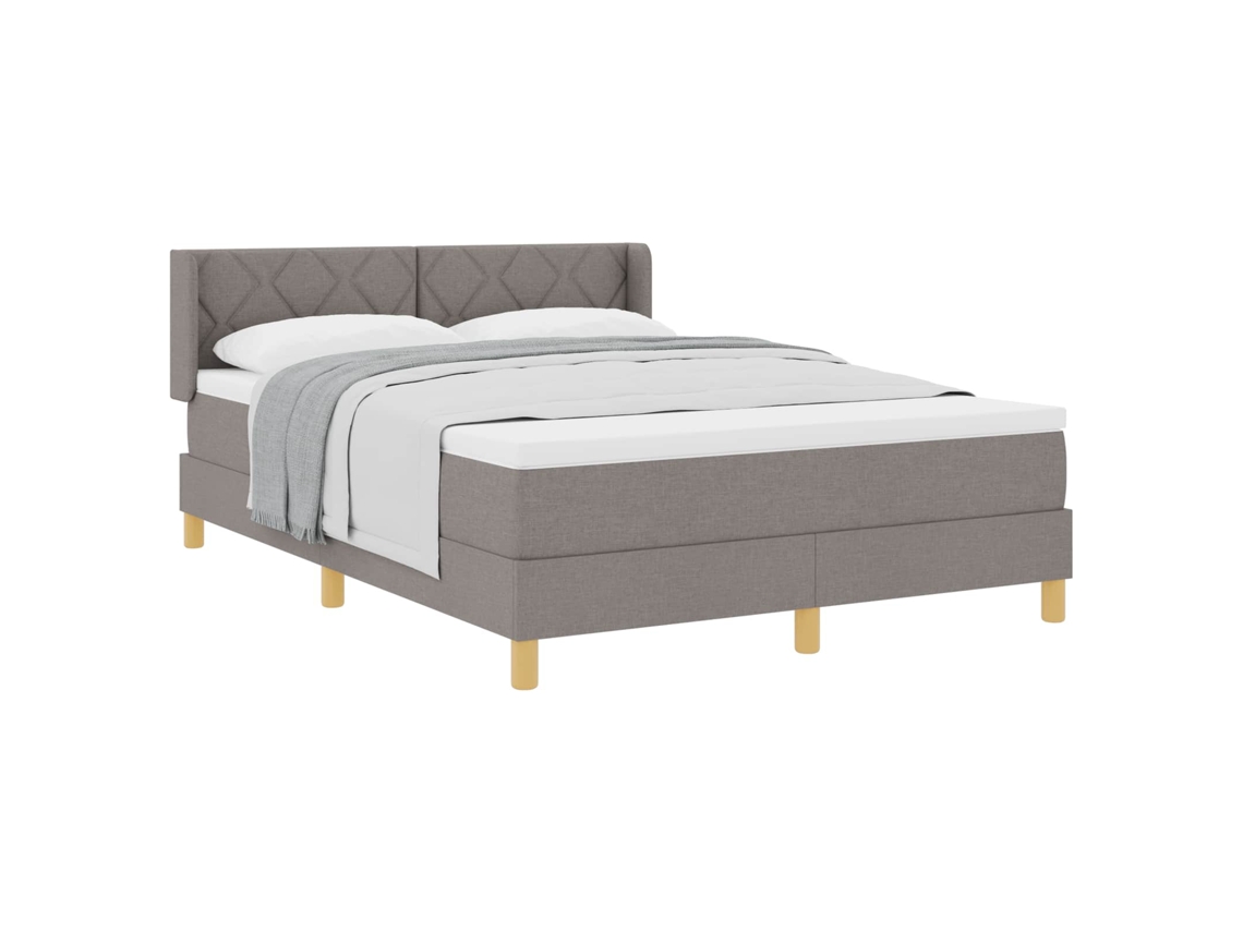 Cama box MAISON EXCLUSIVE 190x90 Cm com Colchão em Poliéster Cinzento claro