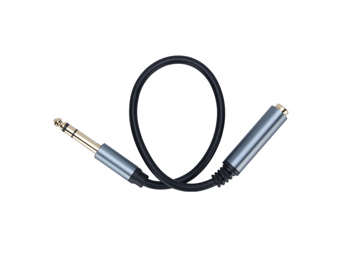 Cabo Extensor 1/4 Polegada Macho Para Fêmea 6.35mm Com Conector Dourado 24k Para Guitarra E Baixo